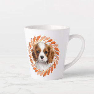 Cute Pastel Orange Cavalier Custom Christmas Latte Mug