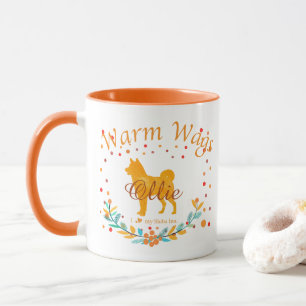 Cute Pastel Orange Shiba Inu Custom Christmas Mug