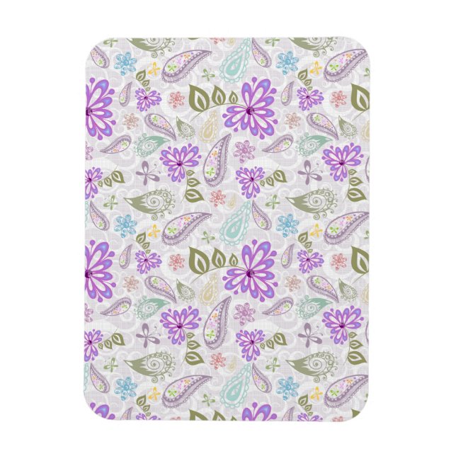 Cute pastel paisley patterns magnet (Vertical)