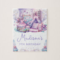Cute Pastel Personalised Sleepover Birthday