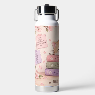 Cute Pastel Pink Aesthetic Tumbler Design Water Bottle