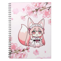 Cute Pastel Pink Chibi FoxGirl 