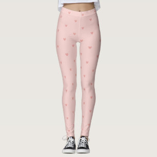 Cute Pastel Pink Hearts Leggings