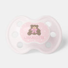 Cute Pastel Pink Ribbon Sweet Teddy Bear Baby Girl