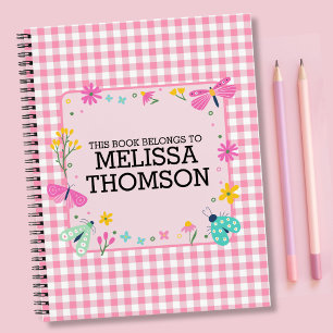 Cute Pastel Pink Spring Floral Daily Journal 