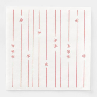 Cute Pastel Pink Stripes and Star Dust Napkin