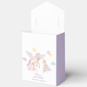 Cute Pastel Princess Unicorn Baby Shower Favour Box