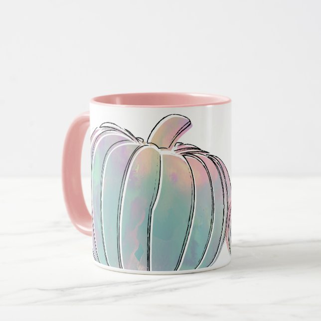 Cute Pastel Pumpkin Mug (Front Left)