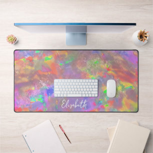 Cute Pastel Purple Colourful Opal Girly Add Nam Desk Mat