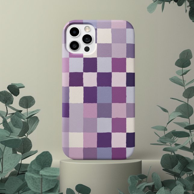 cute pastel purple lavender girly pattern checker (Creator Uploaded)