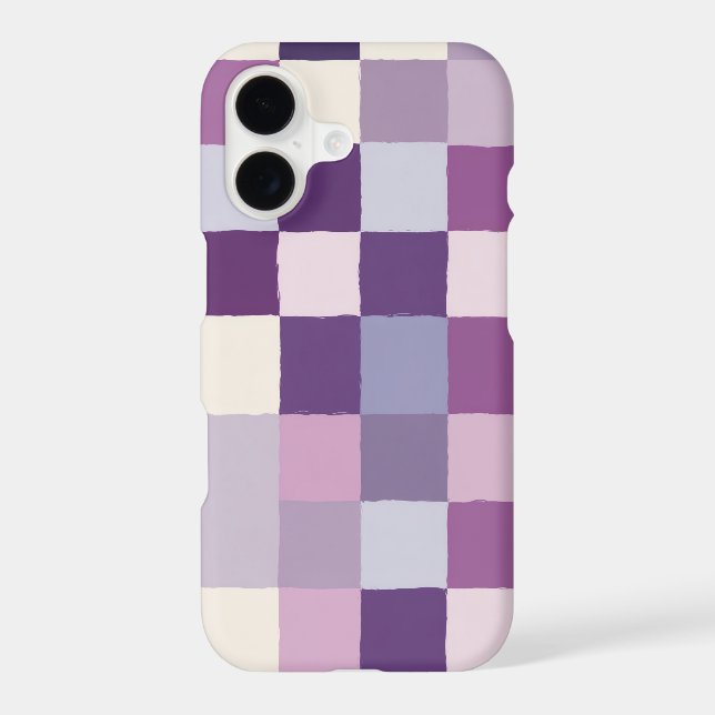 cute pastel purple lavender girly pattern checker (Back)