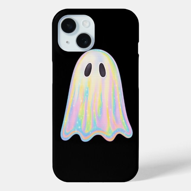 Cute Pastel Rainbow Ghost | Aesthetic Spooky Case-Mate iPhone Case (Back)