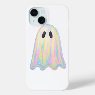 Cute Pastel Rainbow Ghost   Aesthetic Spooky iPhone 15 Case