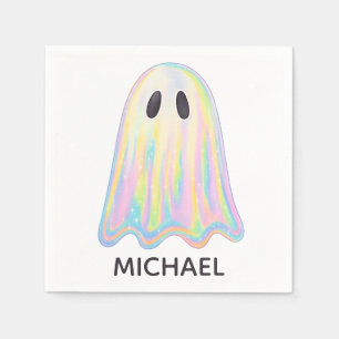 Cute Pastel Rainbow Ghost Aesthetic Spooky Napkin