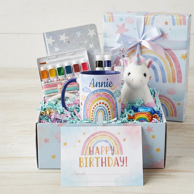 Cute pastel rainbow personalised mug (Creator Uploaded)