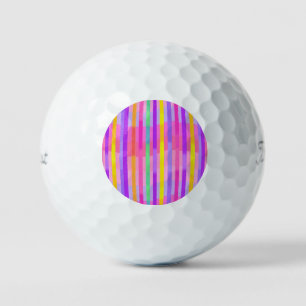 Cute Pastel Rainbow Stripes Golf Balls