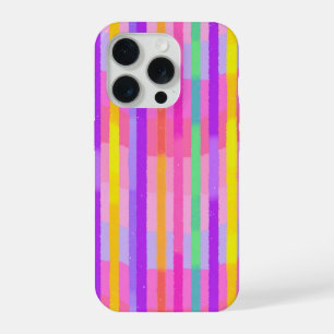 Cute Pastel Rainbow Stripes iPhone 15 Pro Case