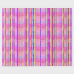 Cute Pastel Rainbow Stripes Wrapping Paper