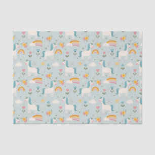 Cute pastel Rainbow Unicorn Pattern Tissue Paper