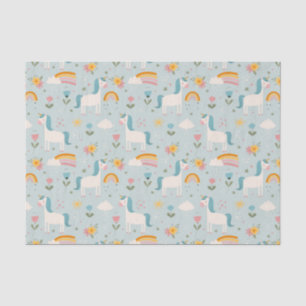 Cute pastel Rainbow Unicorn Pattern Tissue Paper