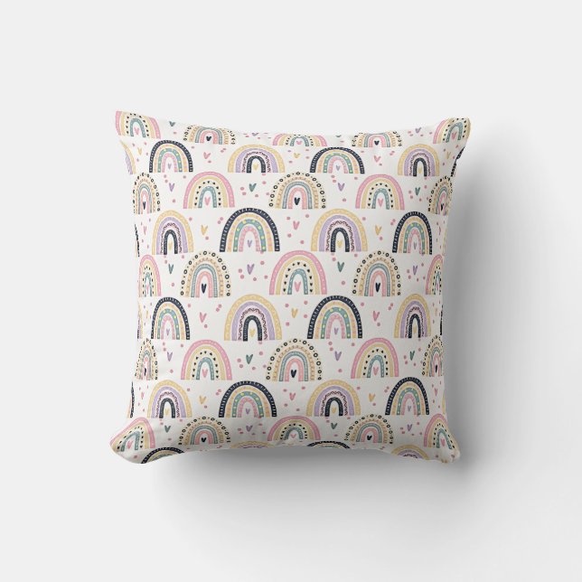 Cute pastel rainbows  cushion (Front)