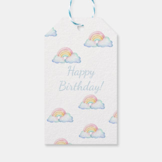 Cute Pastel Rainbows gift tag