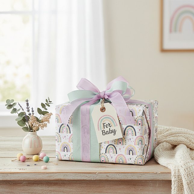 Cute pastel rainbows  wrapping paper (Creator Uploaded)