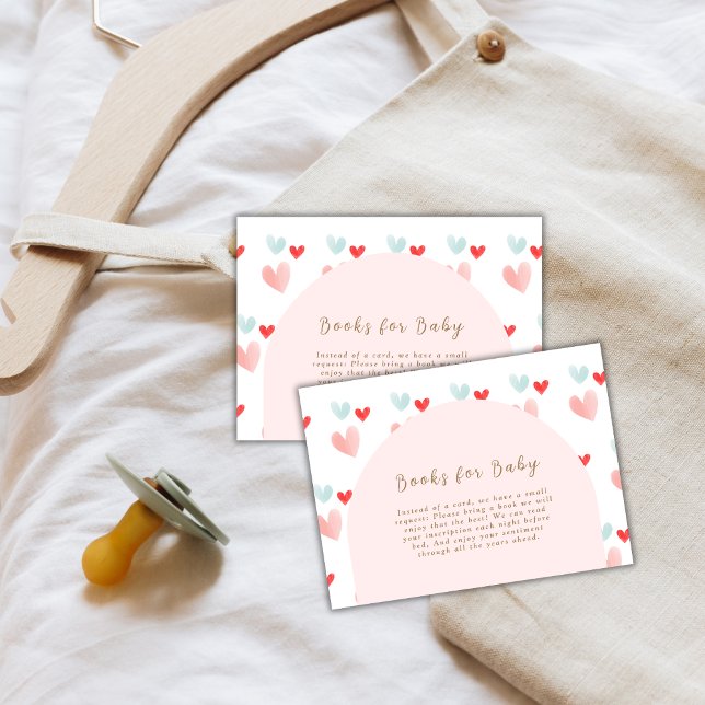 Cute Pastel Sweetheart Arch Books For Baby Shower Enclosure Card (Cute Pastel Sweetheart Arch Books For Baby Shower Enclosure Card)