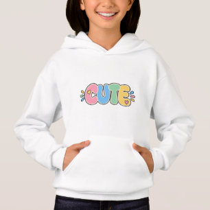 Cute Pastel Typography Kids Hoodie