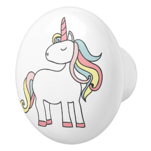 Cute Pastel Unicorn Ceramic Knob