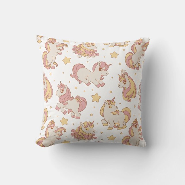 Cute Pastel Unicorn Cushion (Front)