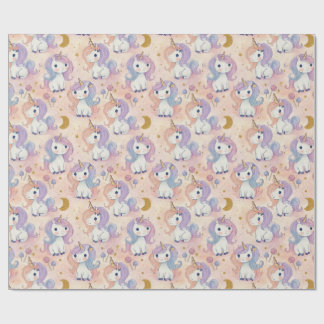 Cute Pastel Unicorn Wrapping Paper