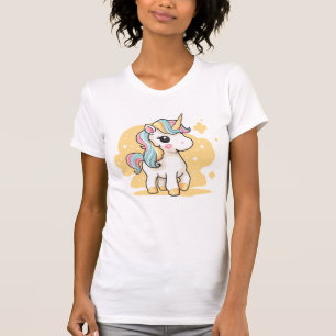 Cute Pastel Unicorn Yellow T-Shirt