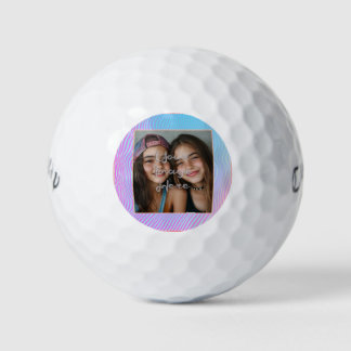 Cute Pastel Vaporwave Stripe Photo Border Golf Balls