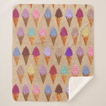 Cute Pastel Watercolor Ice Cream Baby Girl Nursery