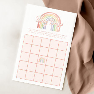 Cute Pastel Watercolor Rainbow Baby Bingo Game