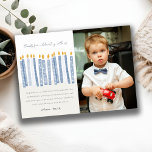 Cute Pastel Yellow Blue Photo Birthday Candles Thank You Card<br><div class="desc">Cute Pastel Blue Watercolor Birthday Candles Collection- it's an elegant watercolor illustration of blue birthday candles Perfect for your simple pastel birthday and parties. It’s very easy to customise,  with your personal details. If you need any other matching product or customisation,  kindly message via Zazzle.</div>
