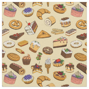 Cute Pastries Pattern Fabric