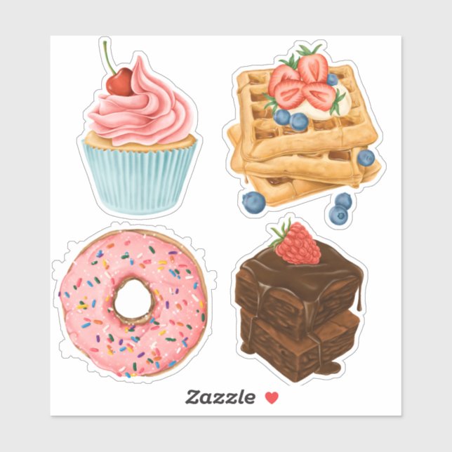Cute Pastries Sticker (Sheet)