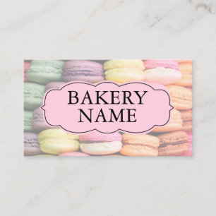 Cute Pastry Chef French Macaron Bakery Business Card