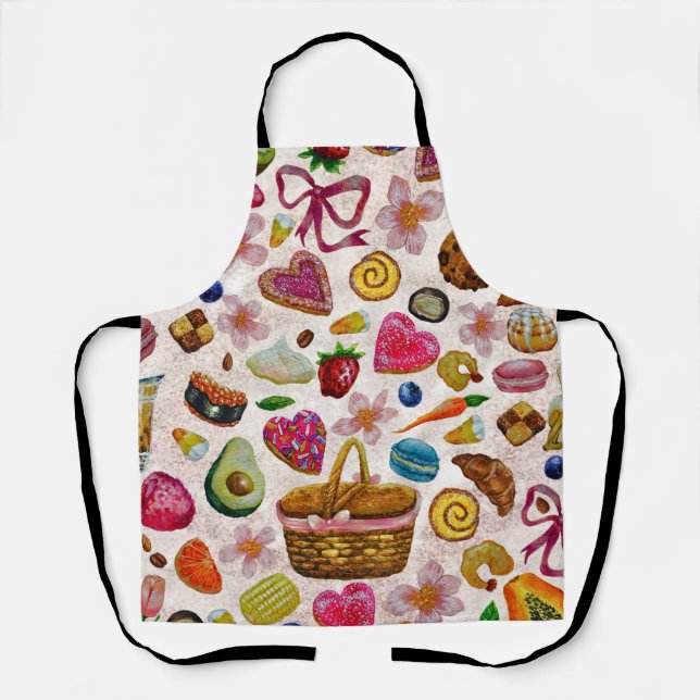 Cute Pastry Confections Sweets Apron (Front)