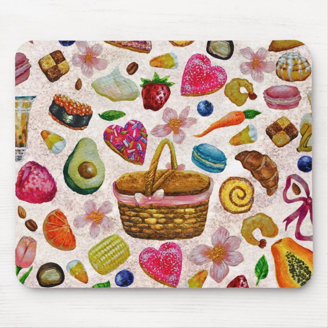 Cute Pastry Confections Sweets Mouse Pad (Front)