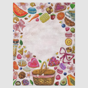 Cute Pastry Confections Sweets Tissue Paper