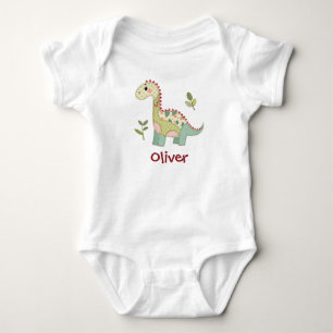 Cute Patchwork Dinosaur Baby Bodysuit