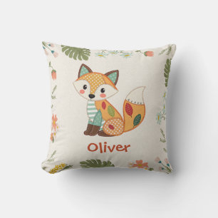 Cute Patchwork Fox Cushion