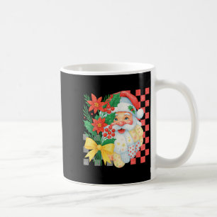 Cute Patchwork Santa Claus Christmas Holiday Women Coffee Mug