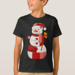 Cute Patchwork Snowman Christmas Xmas Men Women Ki T-Shirt<br><div class="desc">Cute Patchwork Snowman Christmas Xmas Men Women Kids Gift</div>