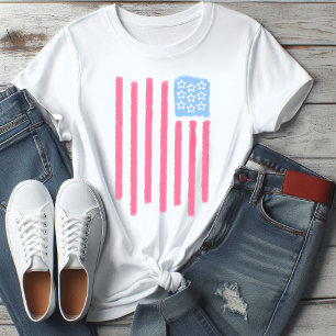 Cute Patriotic 4th july womans t-shirt vertical 