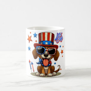 Cute, patriotic 4th of July dog/puppy Coffee Mug
