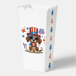 Cute, patriotic 4th of July dog/puppy Favour Box